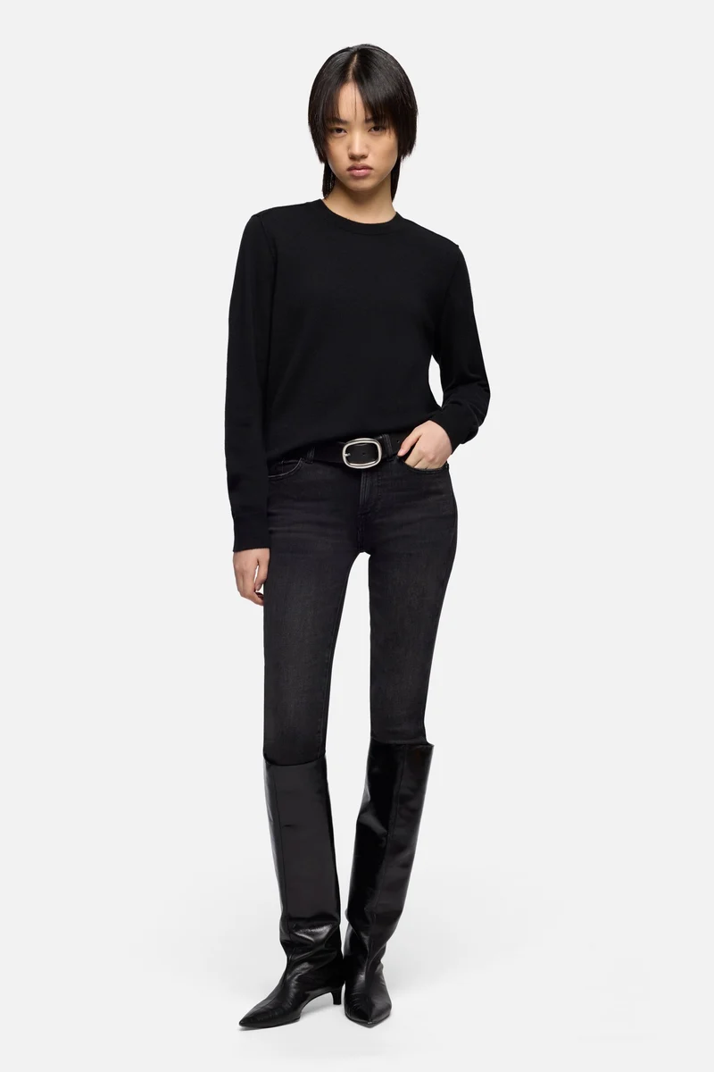 Cashmere Crewneck Sweater in Black