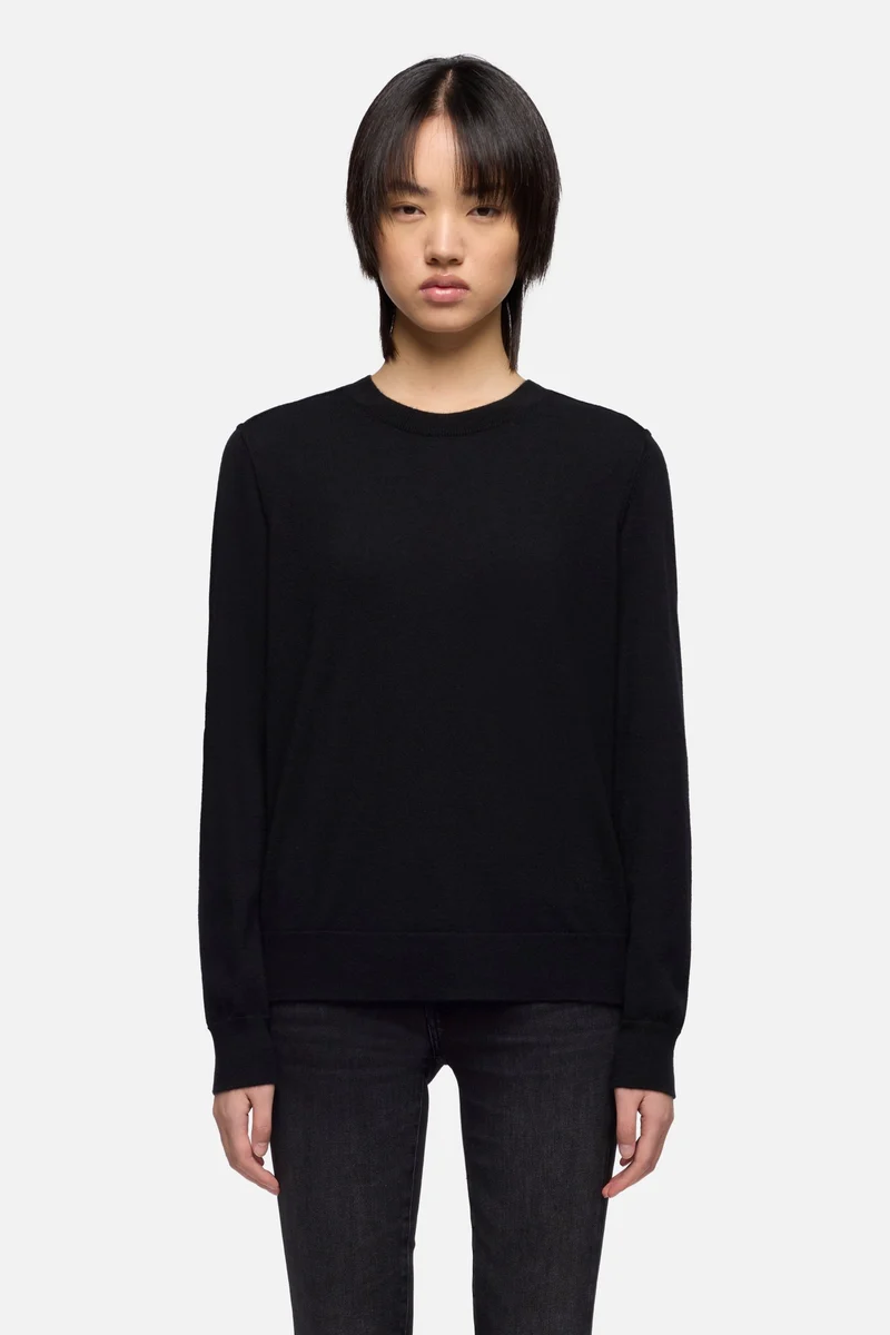 Cashmere Crewneck Sweater in Black