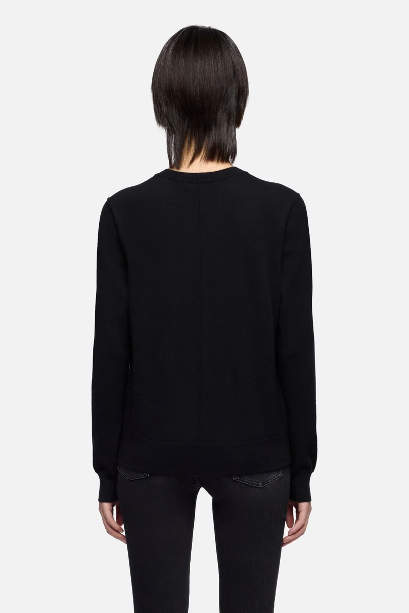 Cashmere Crewneck Sweater in Black