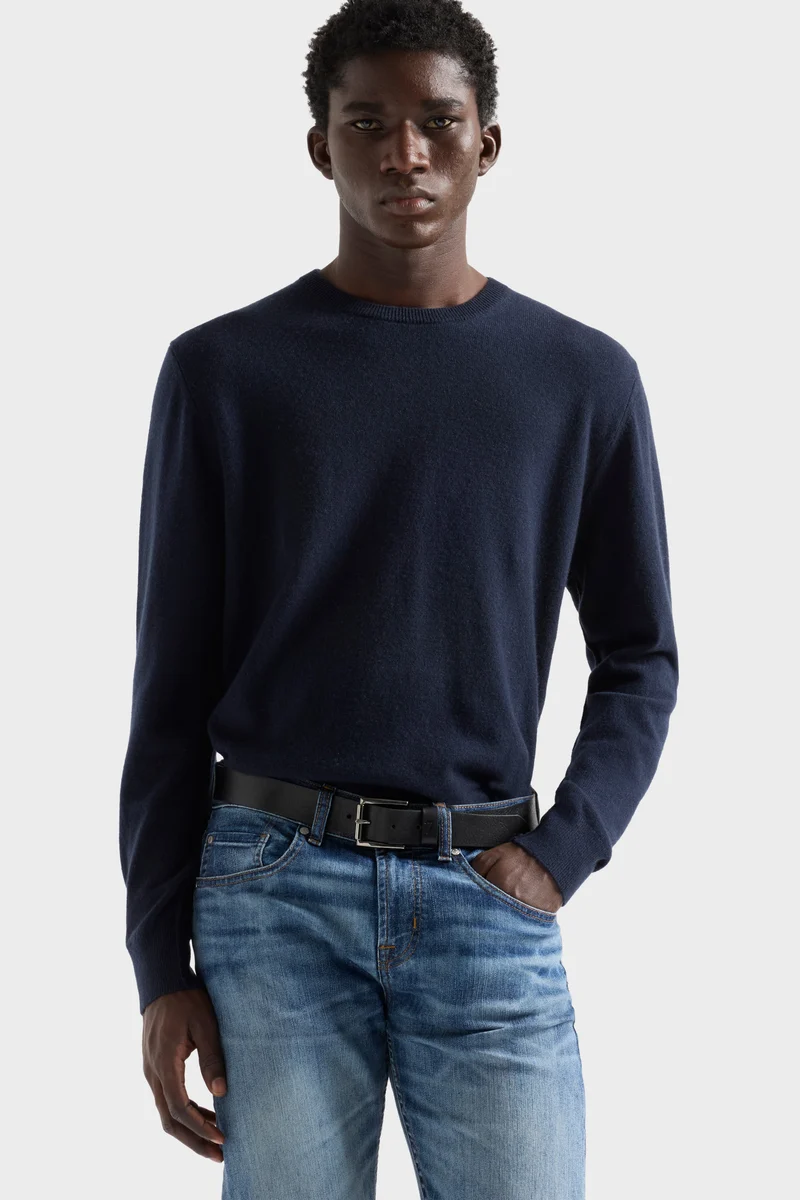 Cashmere Crewneck Sweater In Ink