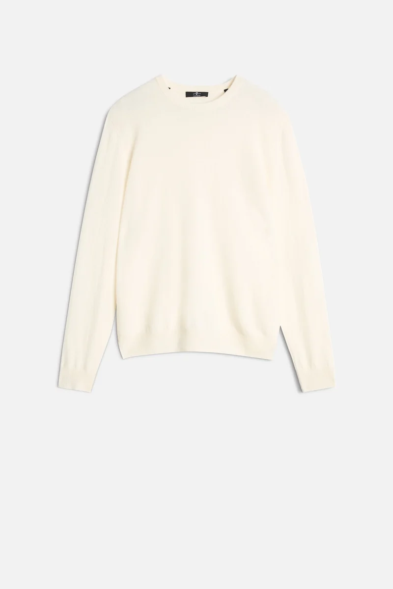 Cashmere Crewneck Sweater In Ice White