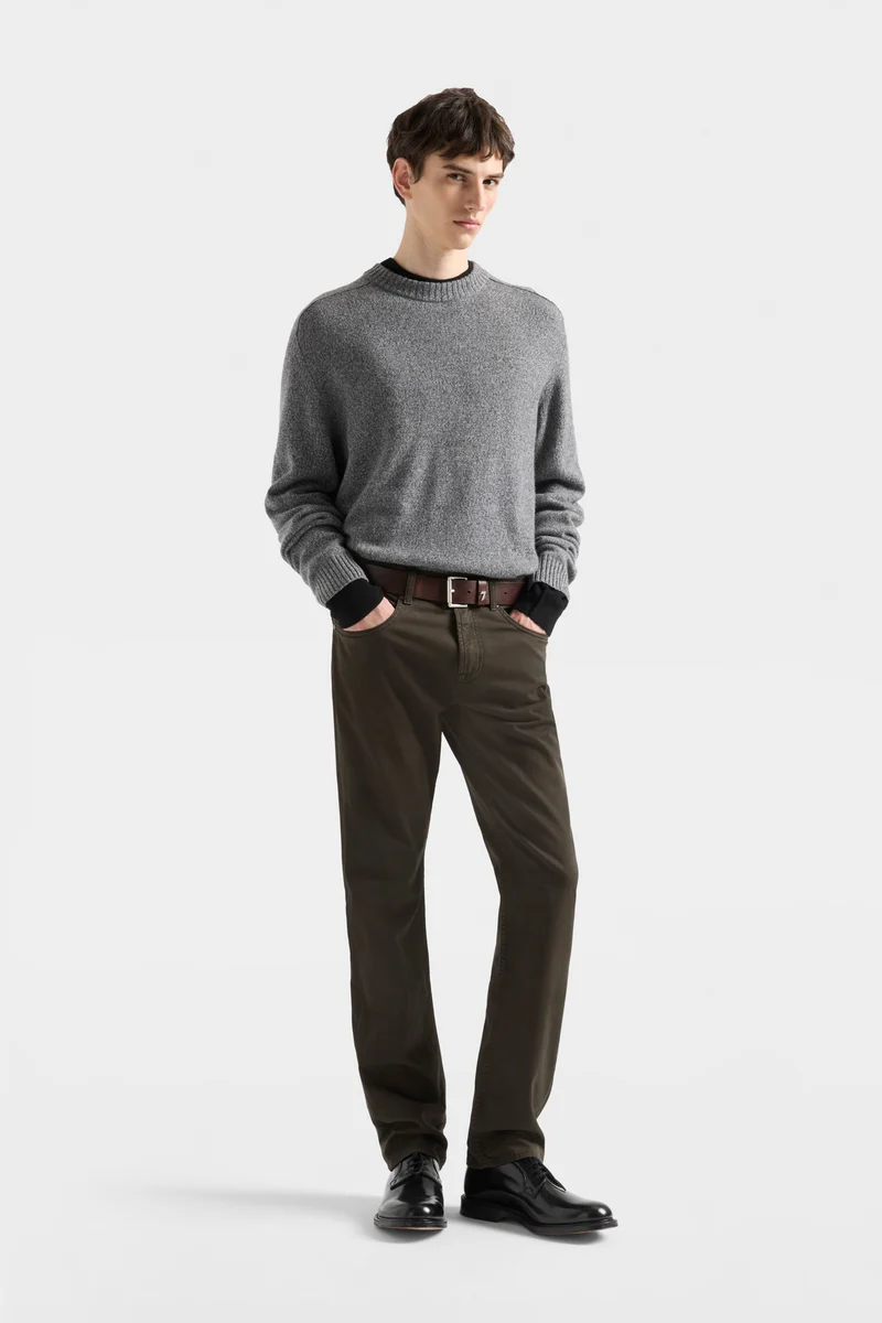 Cashmere Crewneck Sweater In Coal