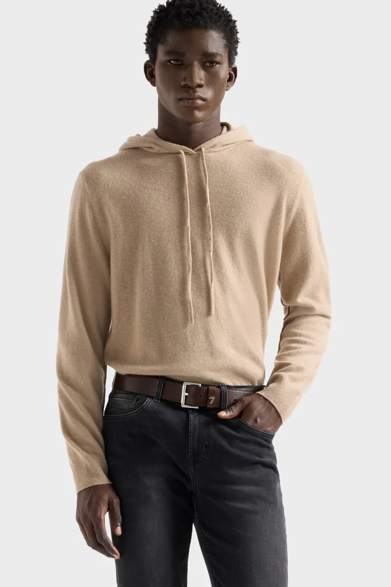 Cashmere Hoodie In Umber