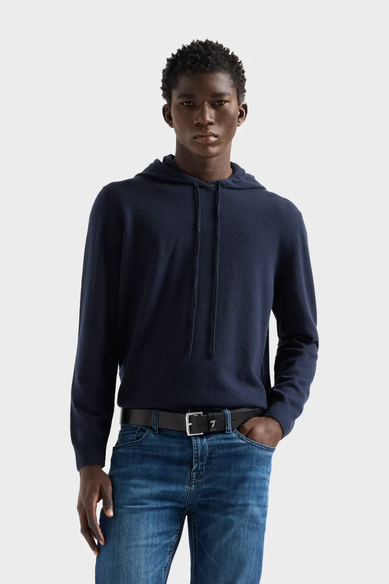 Cashmere Hoodie In Ink