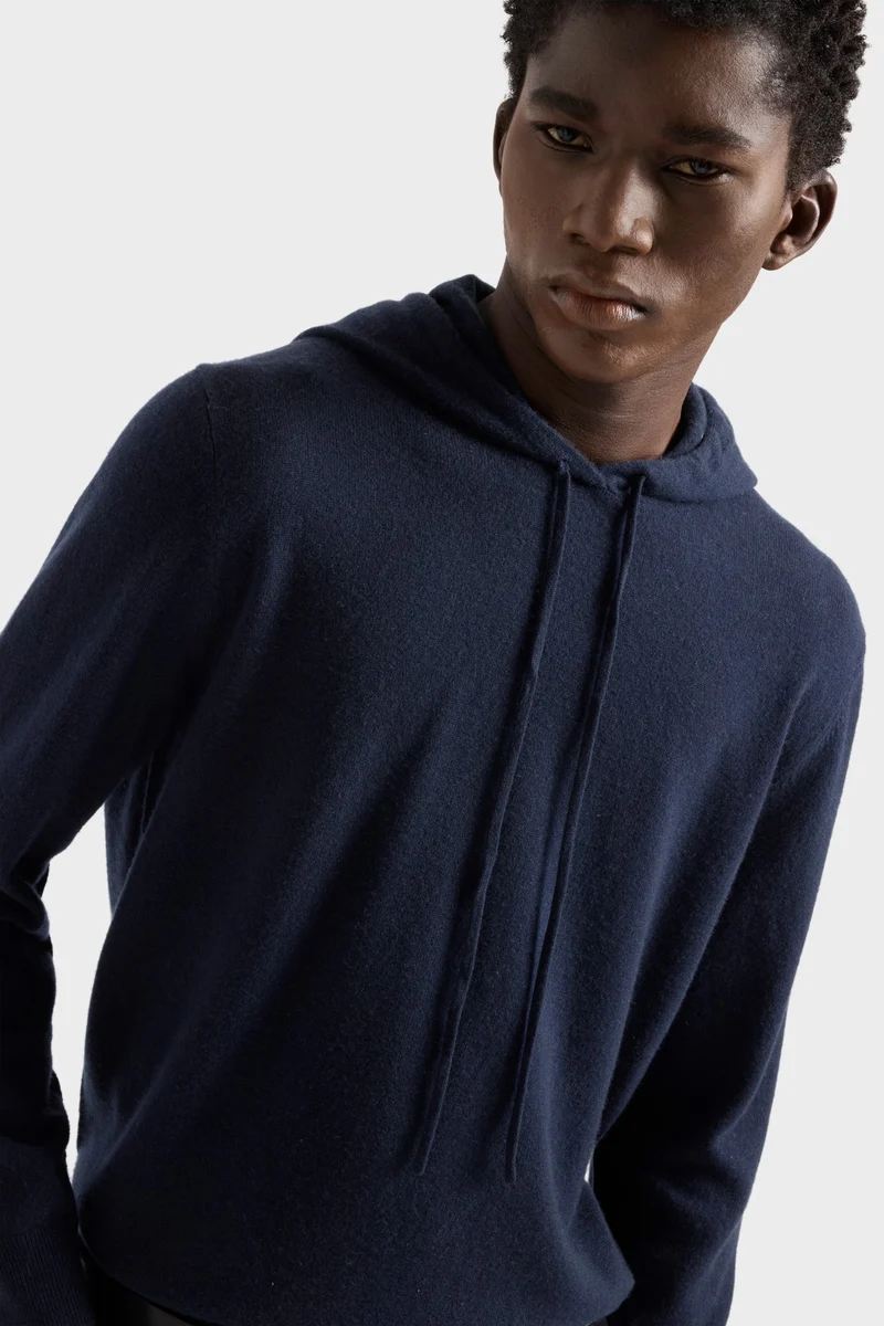 Cashmere Hoodie In Ink