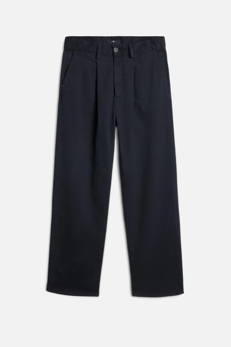Comfort Twill Pleated Trouser In Vulcan
