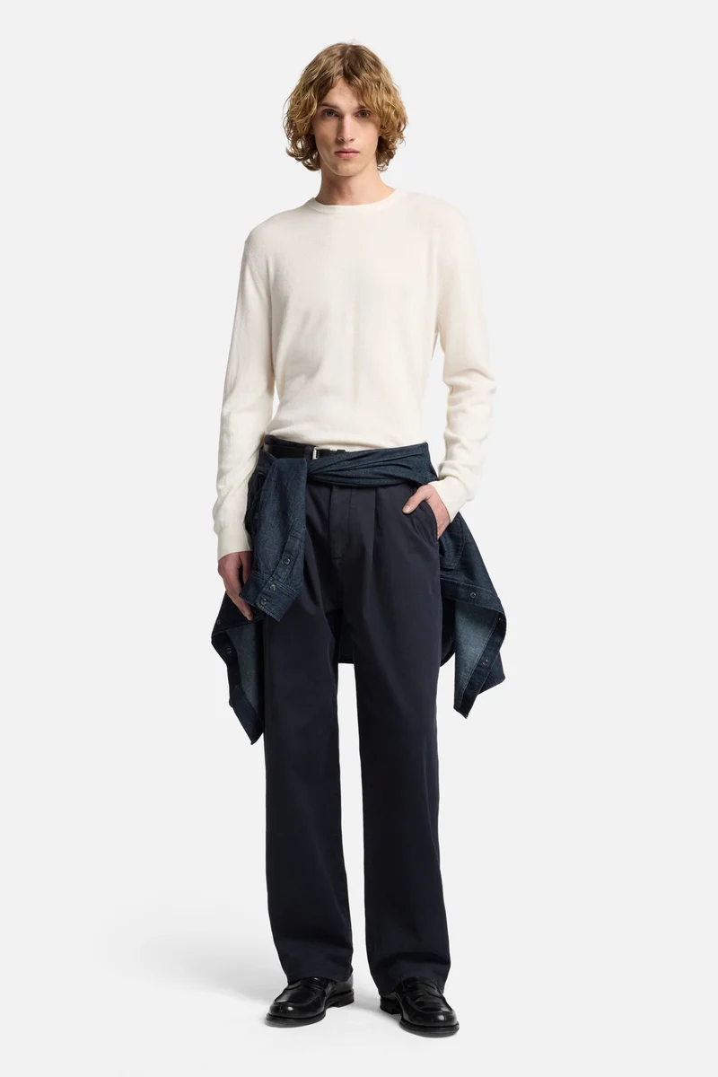 Comfort Twill Pleated Trouser In Vulcan