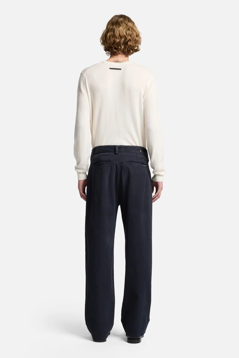 Comfort Twill Pleated Trouser In Vulcan