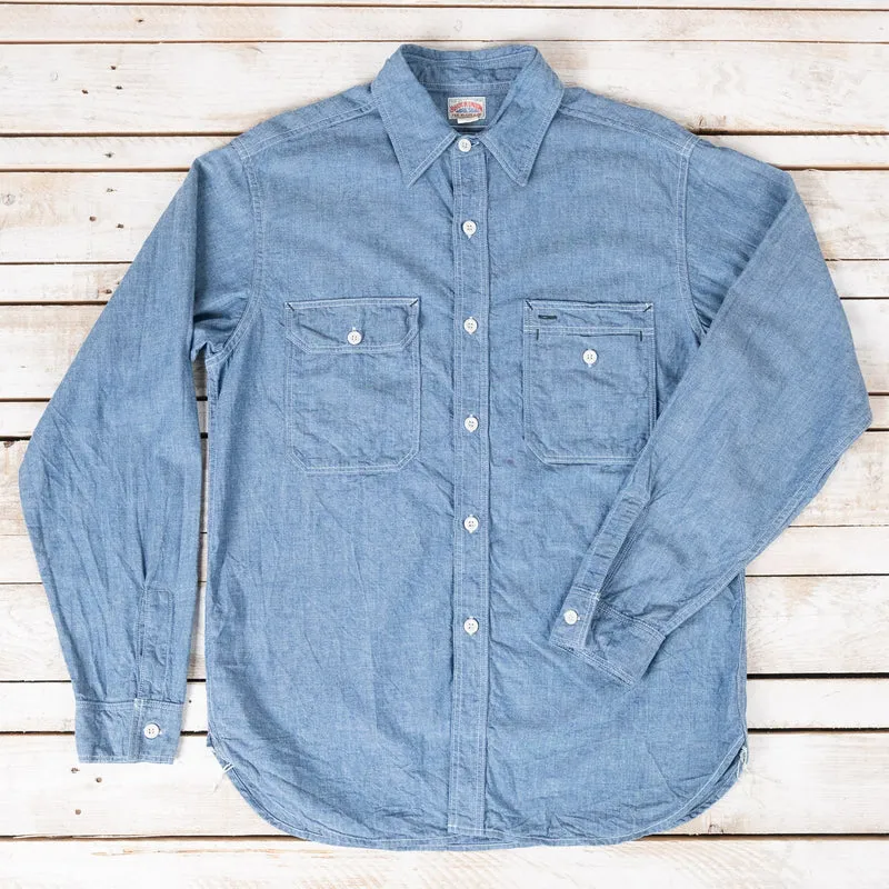 8HU Chambray Serviceman Shirt Indigo