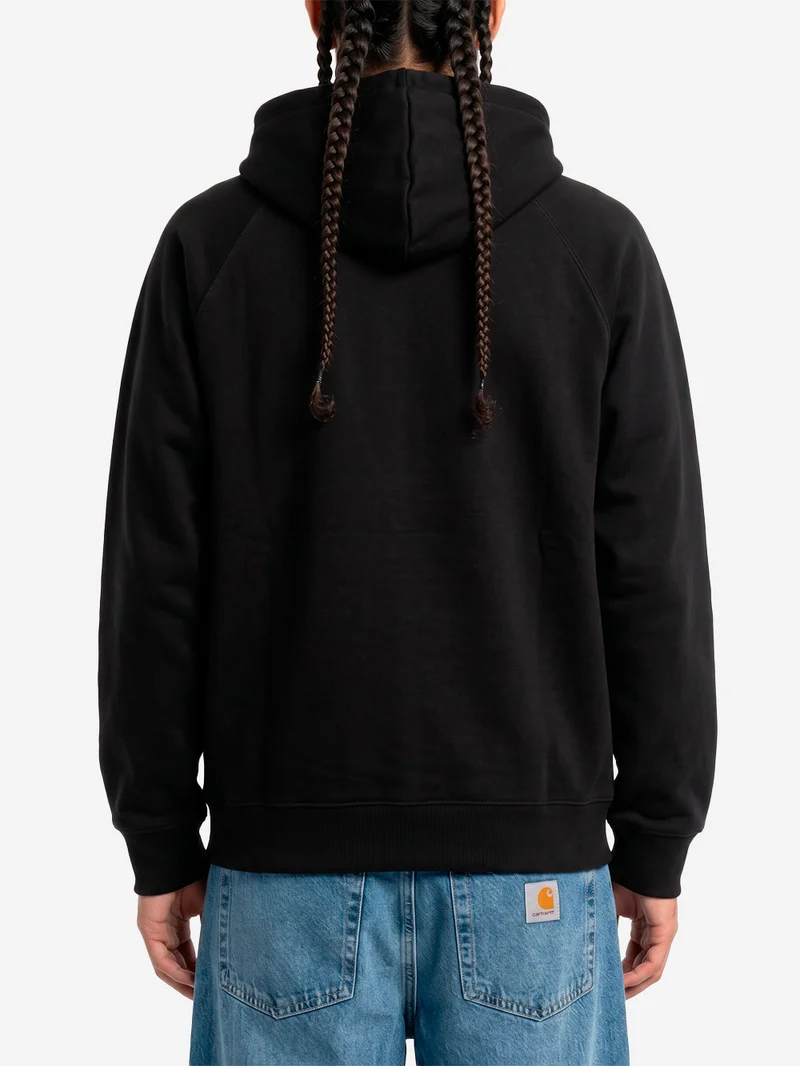 Hooded Chase Jacket nera con zip
