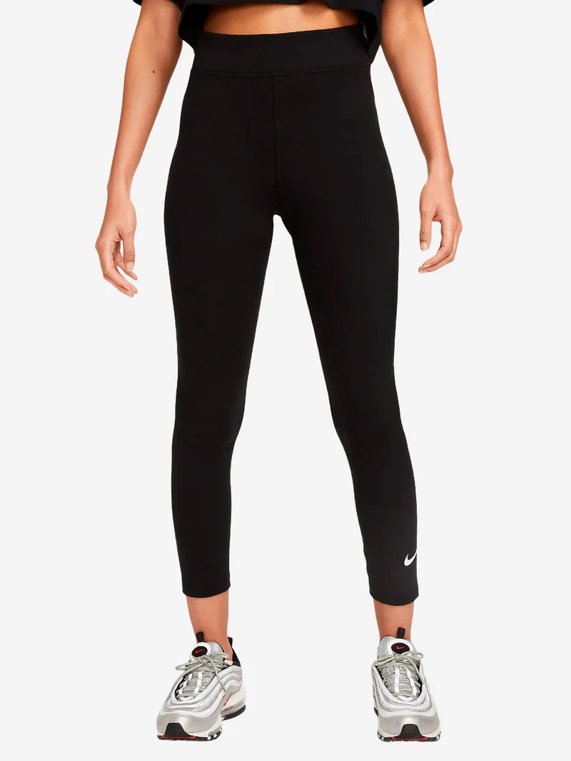 W Leggings neri a 7/8 a vita alta neri
