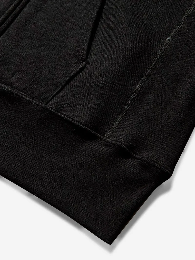 M Hoodie nera Reverse Weave Made in USA