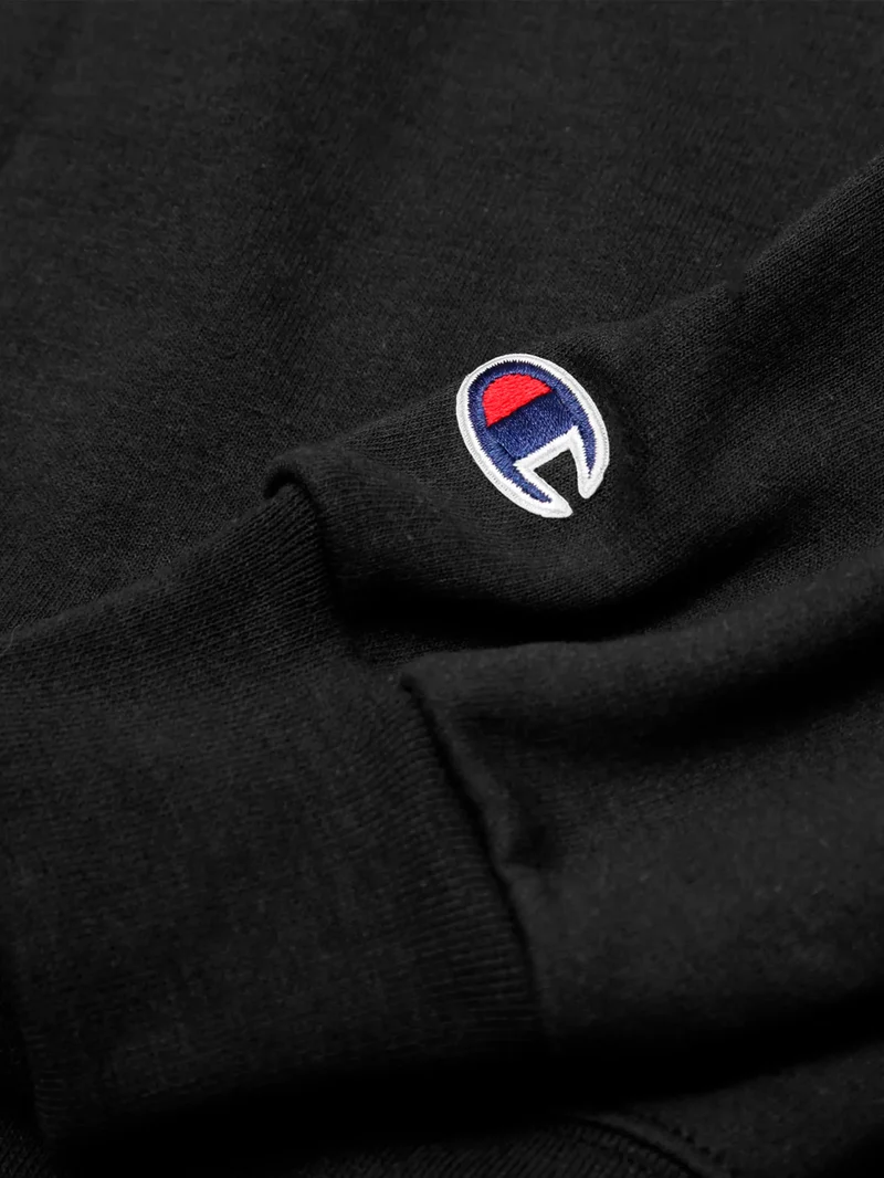 M Hoodie nera Reverse Weave Made in USA
