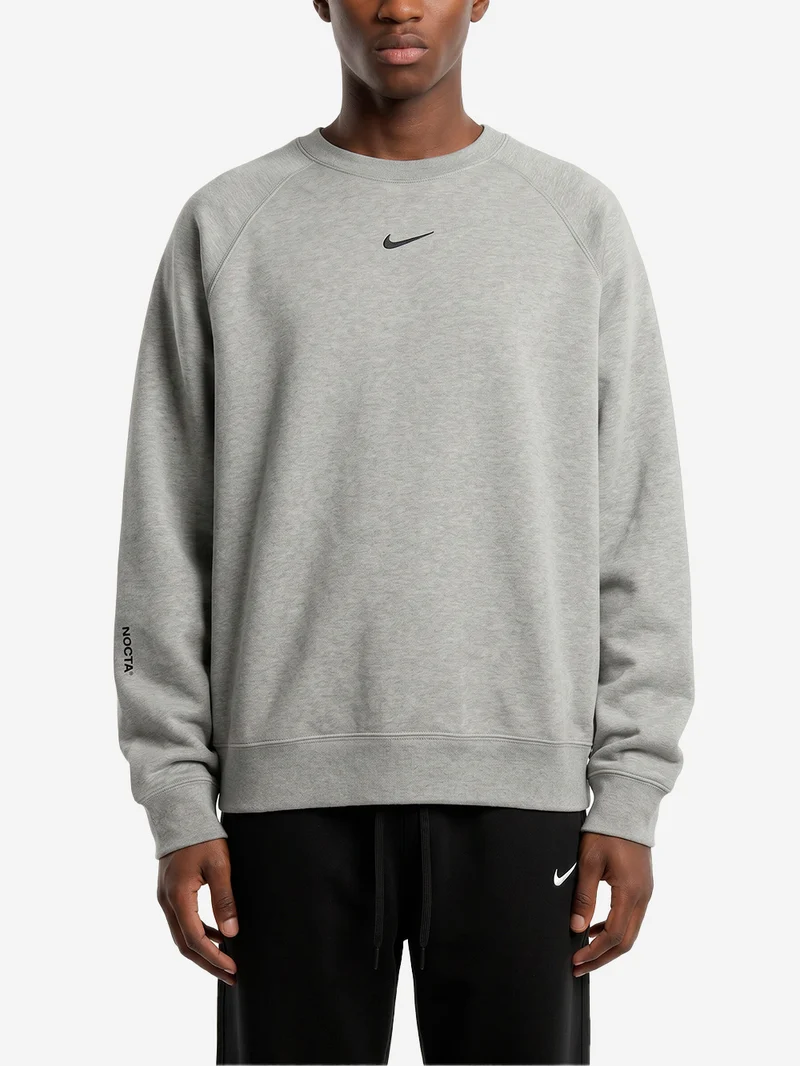 x Drake NOCTA Felpa girocollo fleece grigia