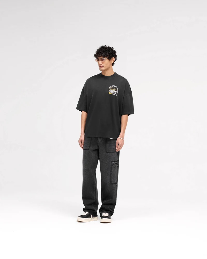 Out Of The Shadows T-Shirt - Stained Black
