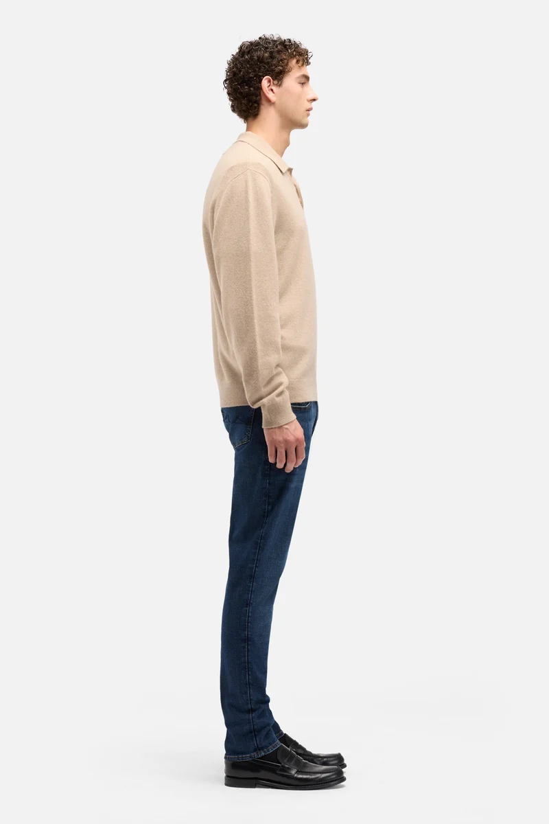 Cashmere Polo Sweater In Umber
