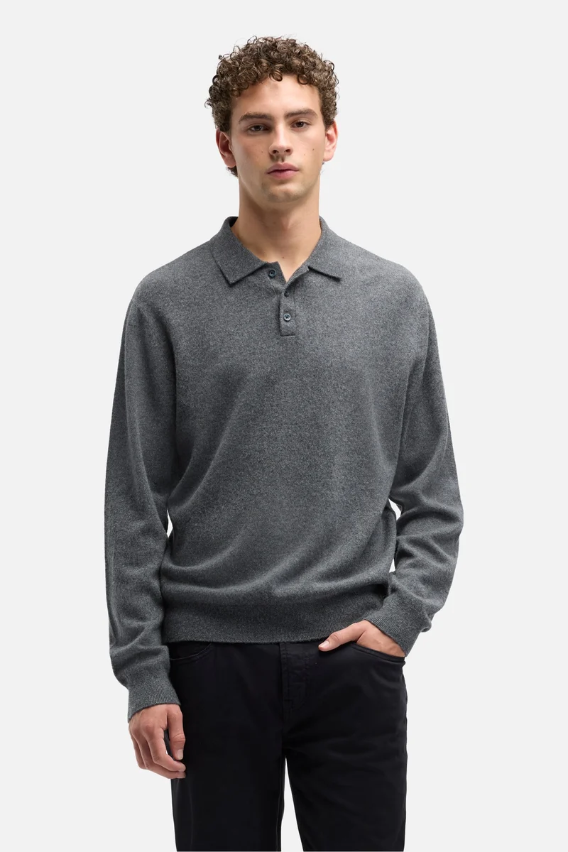 Cashmere Polo Sweater In Korat