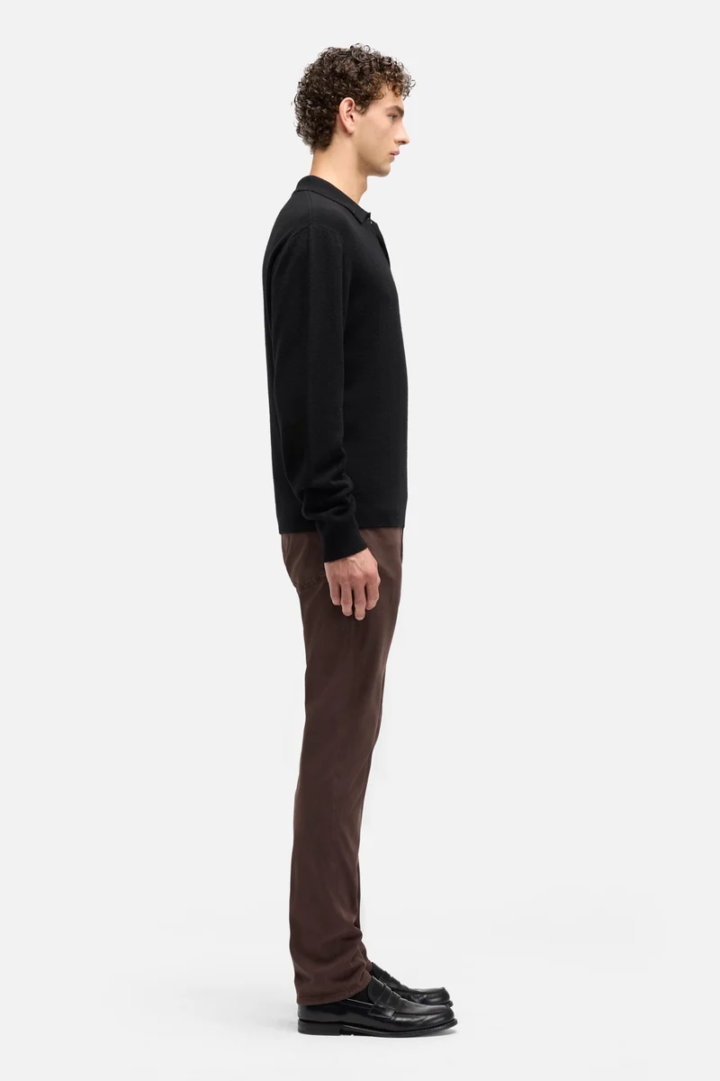 Cashmere Polo Sweater In Coal