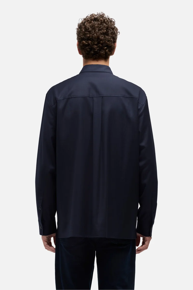 Fluid Overshirt In Navy