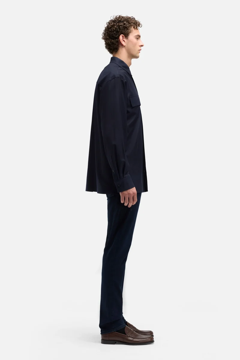 Fluid Overshirt In Navy