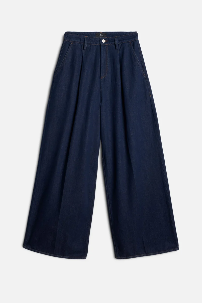 MANKIND Pleated Wide Leg Trouser in Franklin