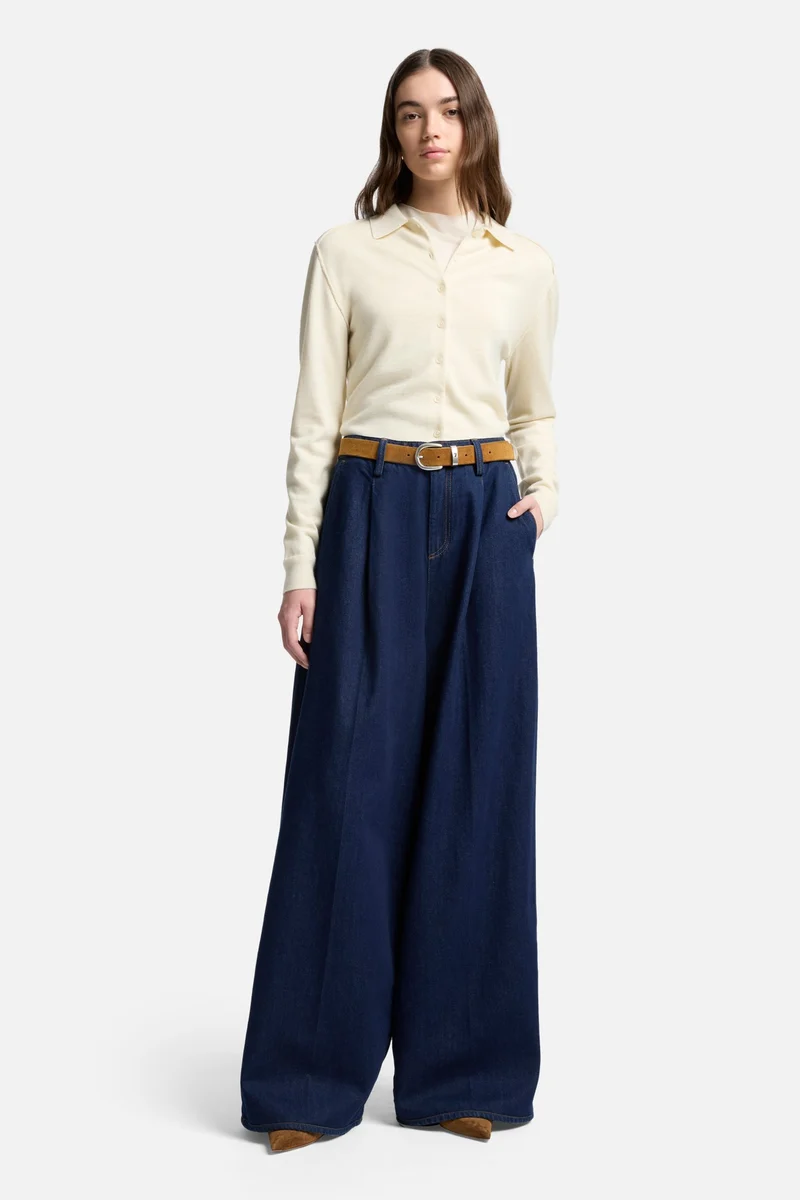 MANKIND Pleated Wide Leg Trouser in Franklin