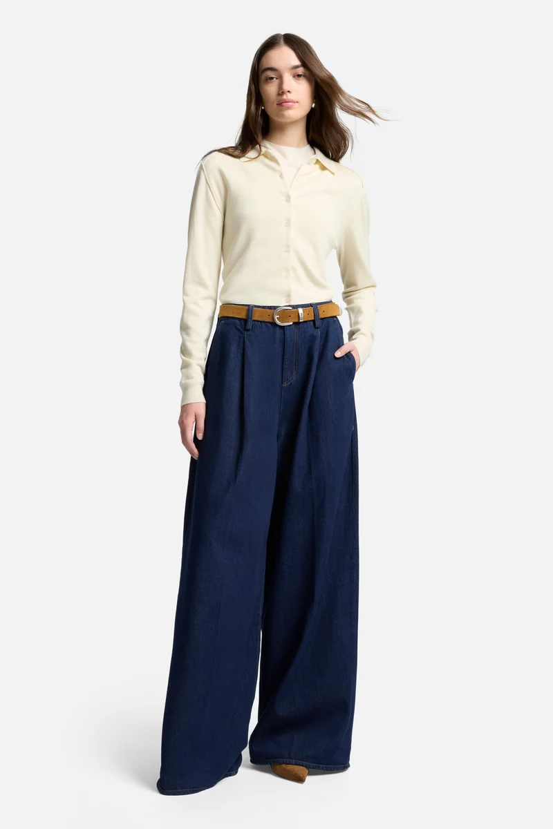 MANKIND Pleated Wide Leg Trouser in Franklin