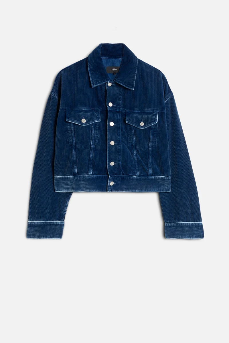 Corduroy Oli Cropped Trucker in Oxnard