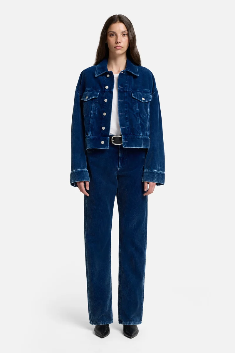 Corduroy Oli Cropped Trucker in Oxnard