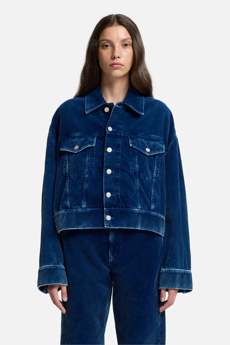 Corduroy Oli Cropped Trucker in Oxnard