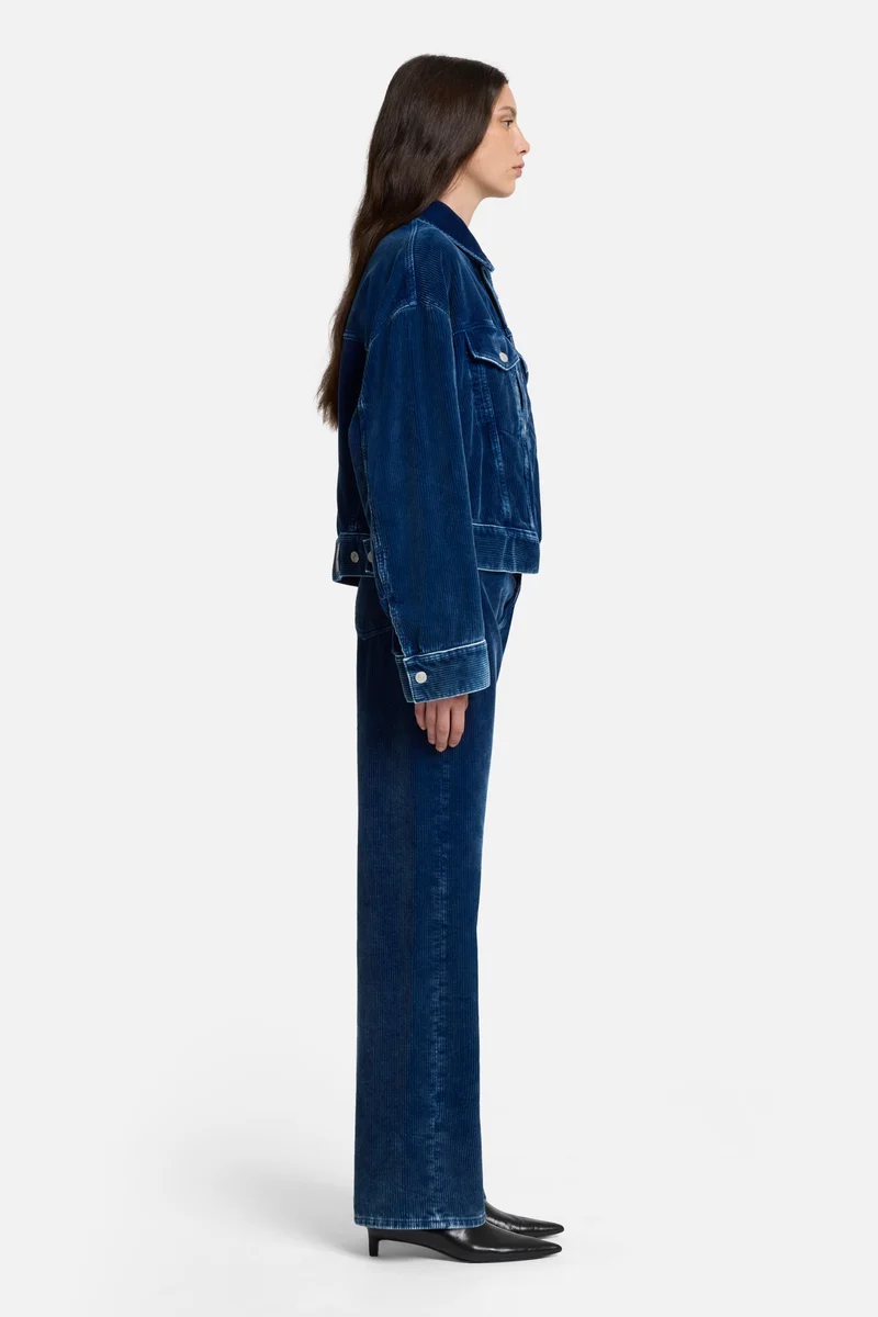 Corduroy Oli Cropped Trucker in Oxnard