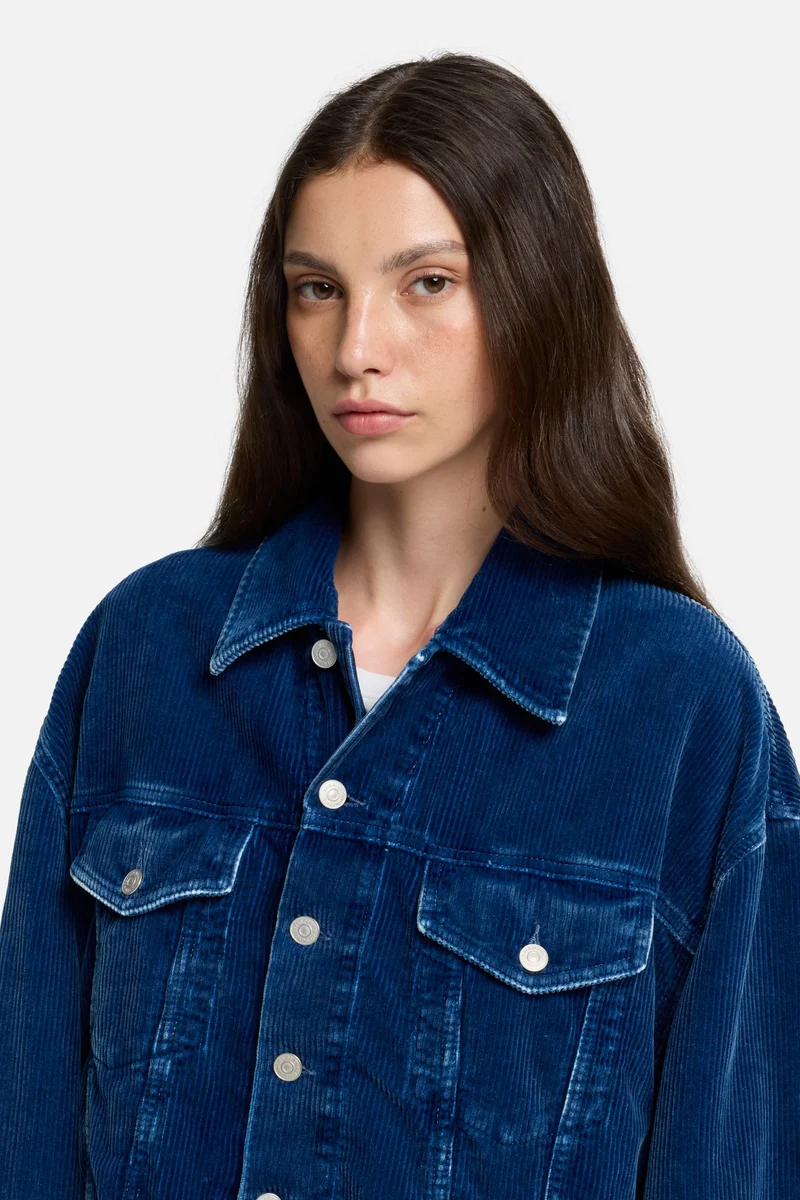 Corduroy Oli Cropped Trucker in Oxnard