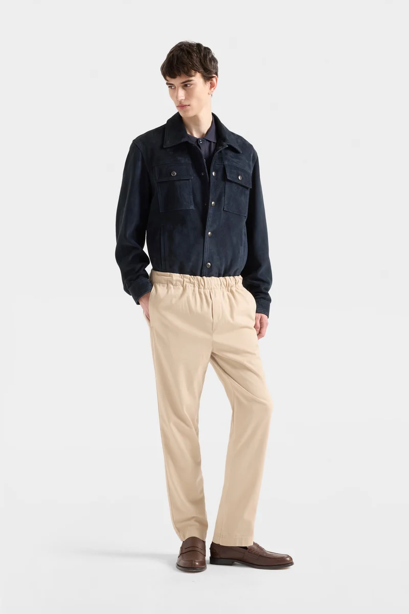 STRAIGHT CHINO in Luxe Performance Sateen Sandcastle