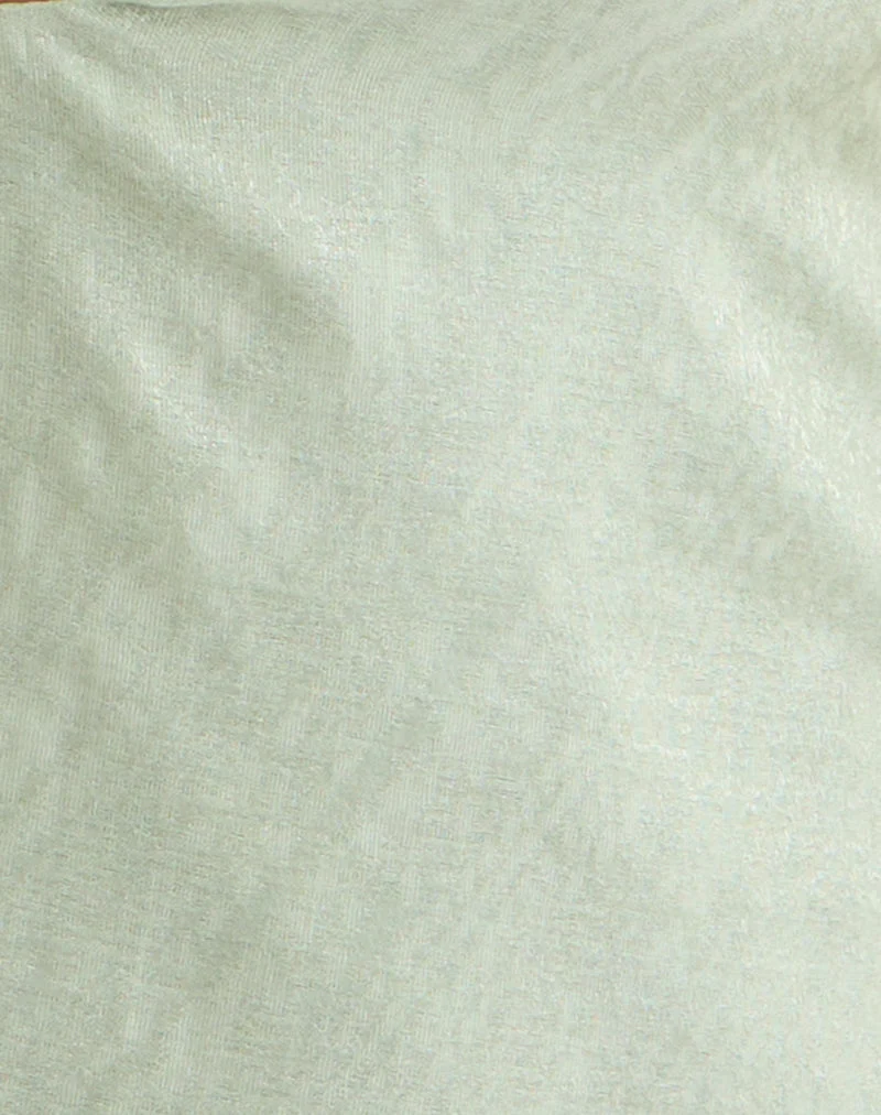 Memayu-Haltertop aus schimmerndem Chiffon in Olivgrün