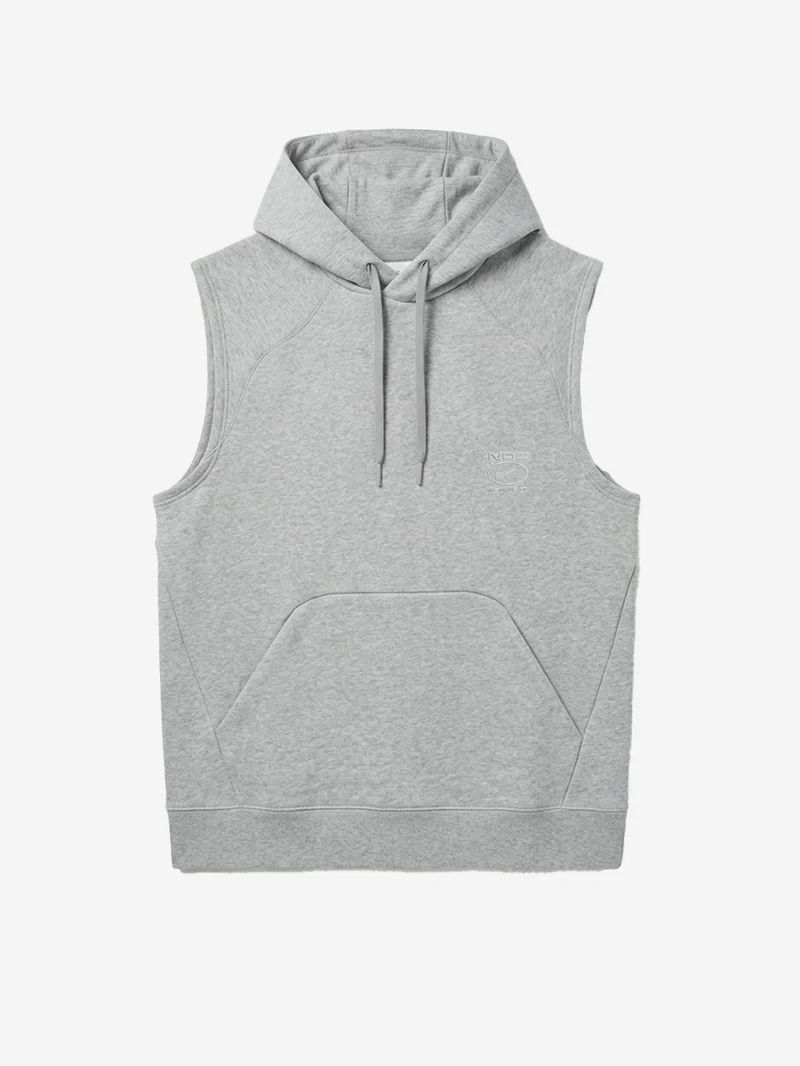 Felpa grigia con cappuccio in fleece senza maniche NAC Dri-FIT