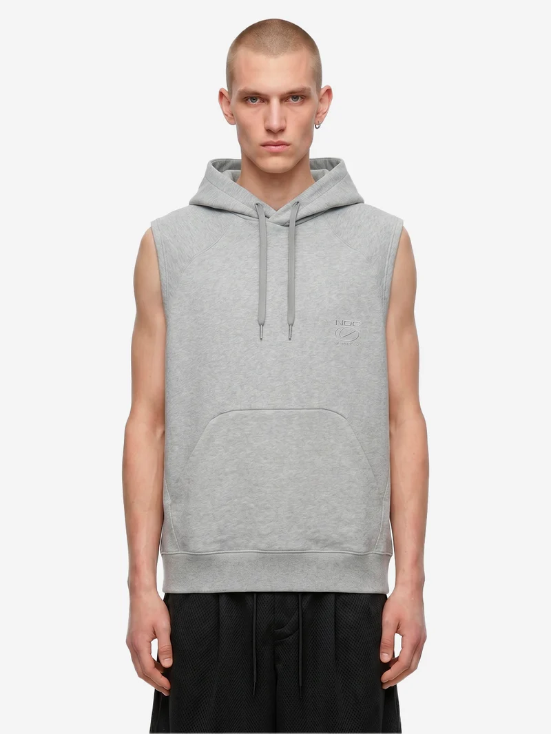 Felpa grigia con cappuccio in fleece senza maniche NAC Dri-FIT