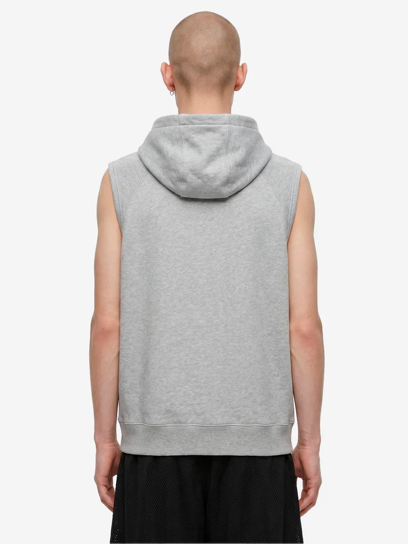 Felpa grigia con cappuccio in fleece senza maniche NAC Dri-FIT