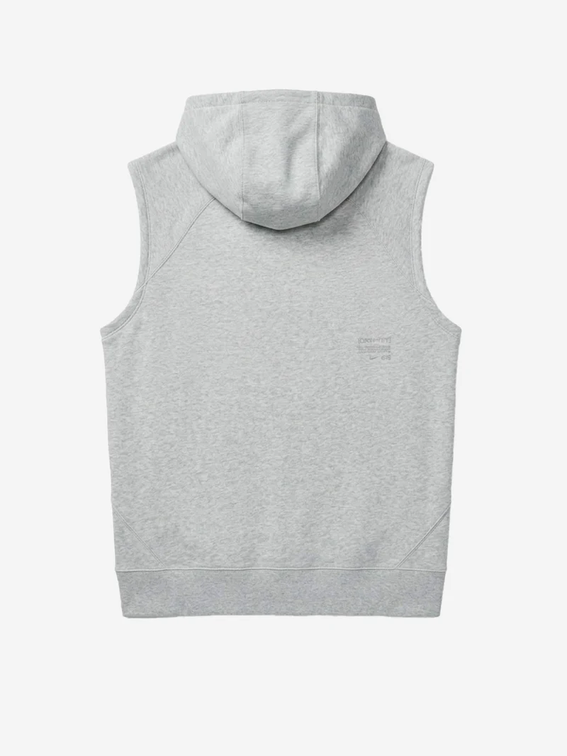 Felpa grigia con cappuccio in fleece senza maniche NAC Dri-FIT