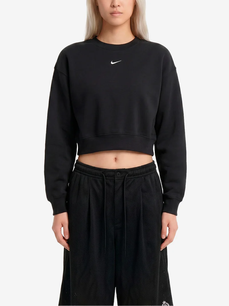 Felpa girocollo Studio fleece nera