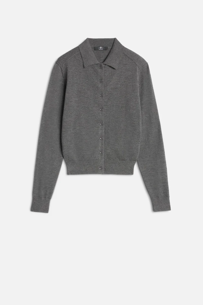 Cashmere Polo Cardigan in Korat