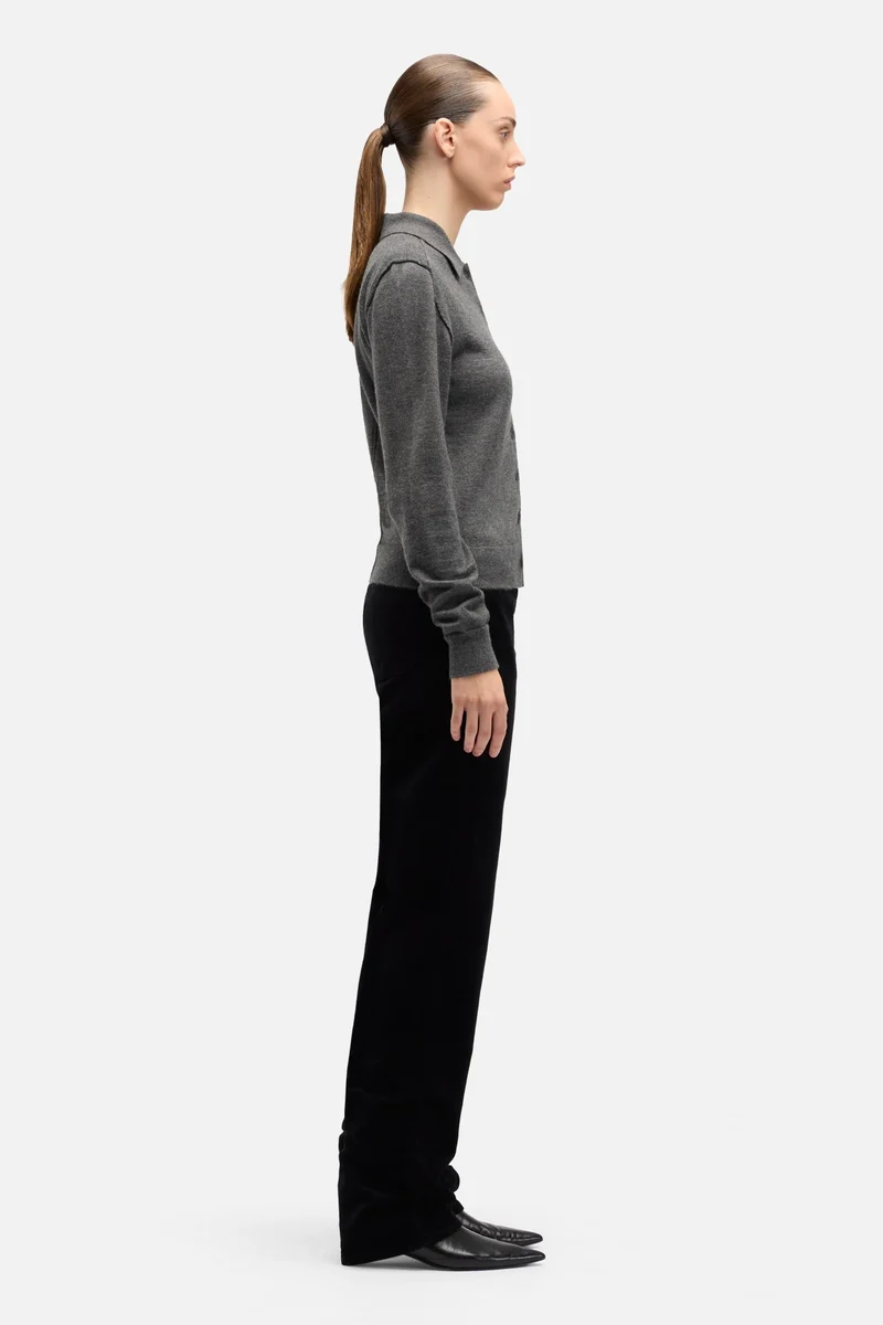 Cashmere Polo Cardigan in Korat