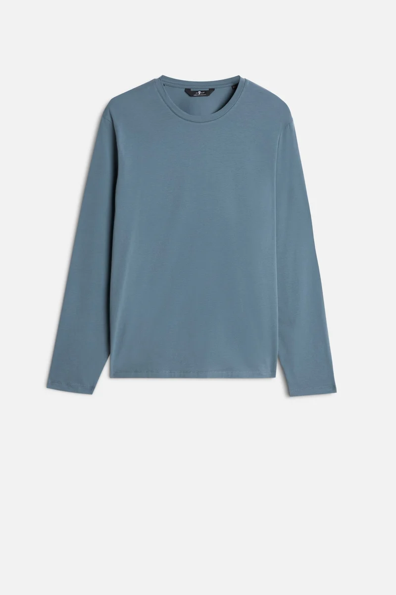 Luxe Performance Long Sleeve Tee in Titan