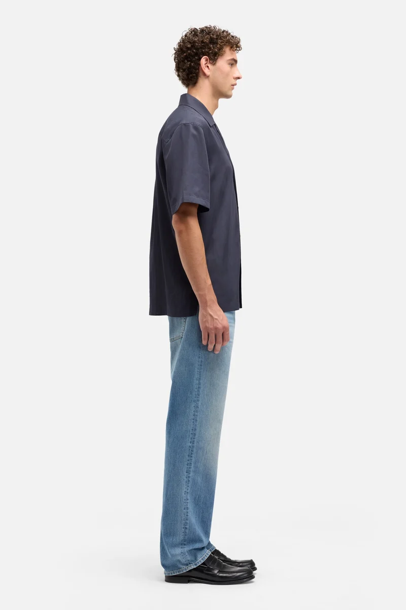 Lyocell Camp Shirt in Navy