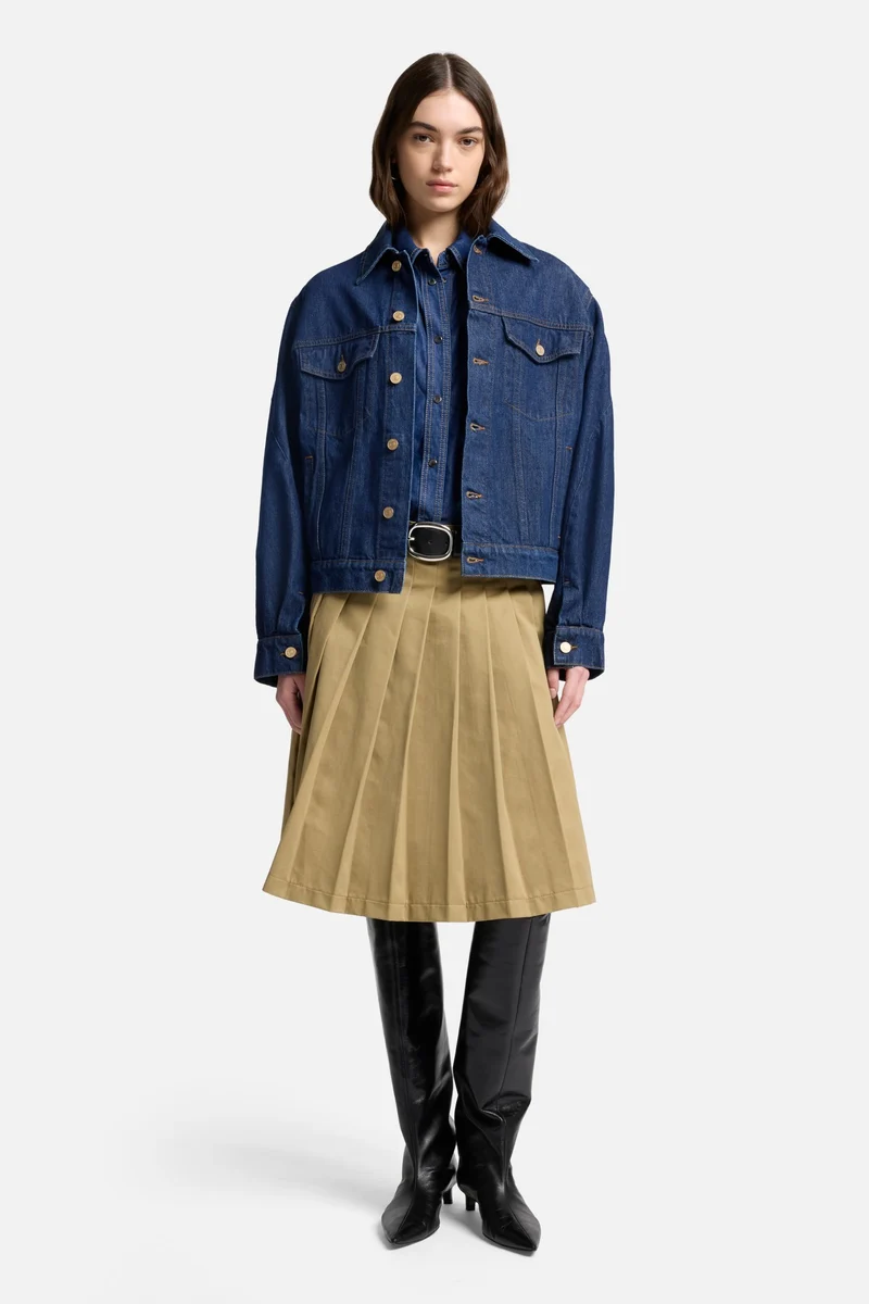 MANKIND Twisted Trucker Jacket in Blue Petal