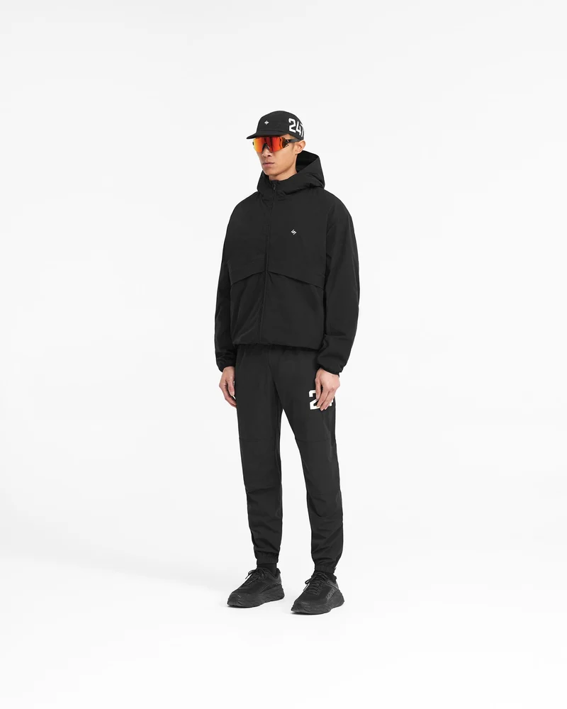 247 Hooded Training Jacket - Jet Black