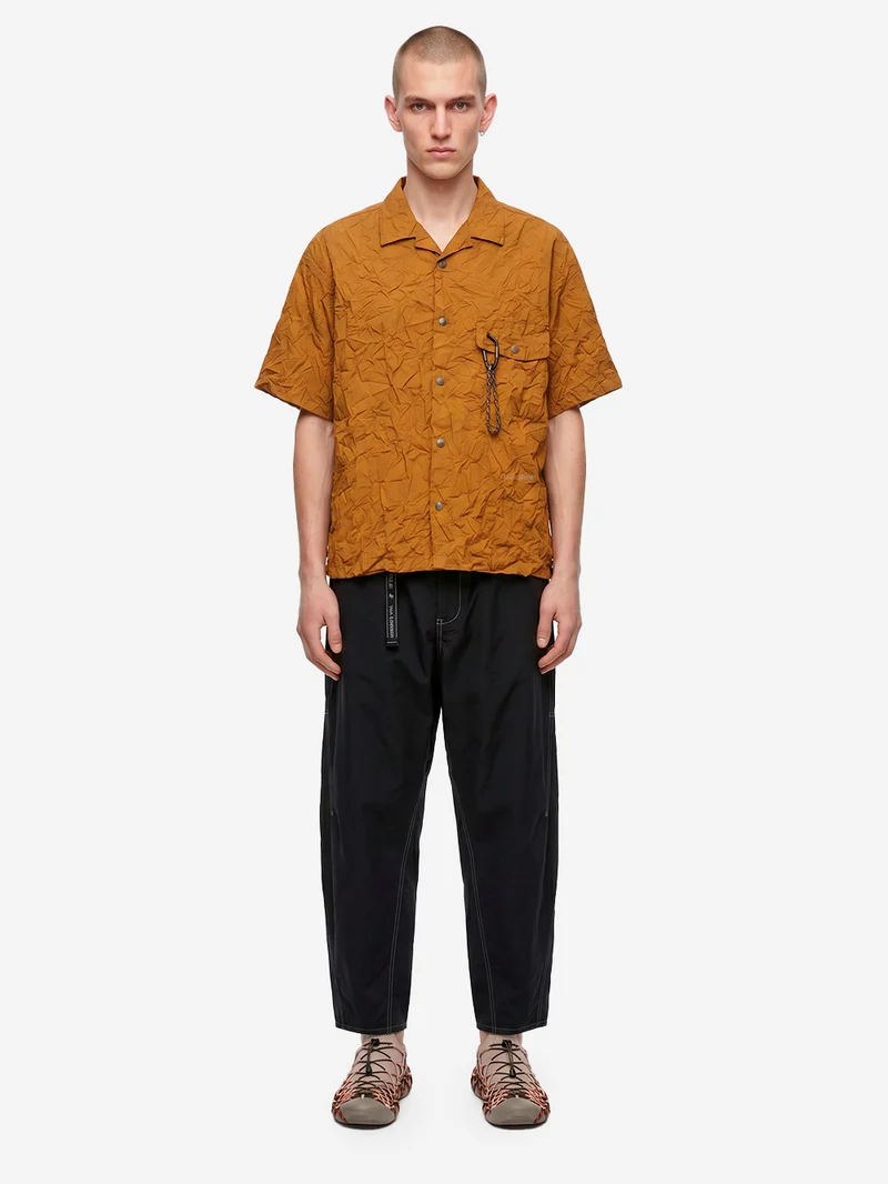 Camicia plissettata a manica corta