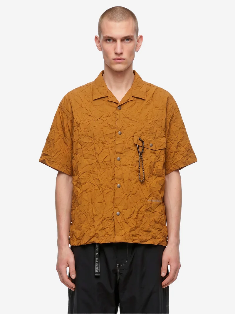 Camicia plissettata a manica corta