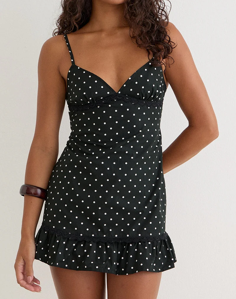 Tavita Minikleid in „Basic Polka Black“