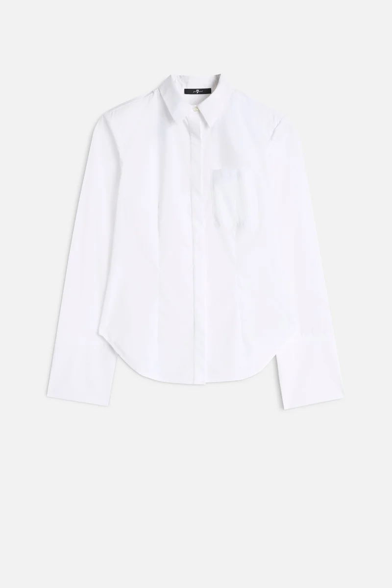 Poplin Fitted Shirt in White