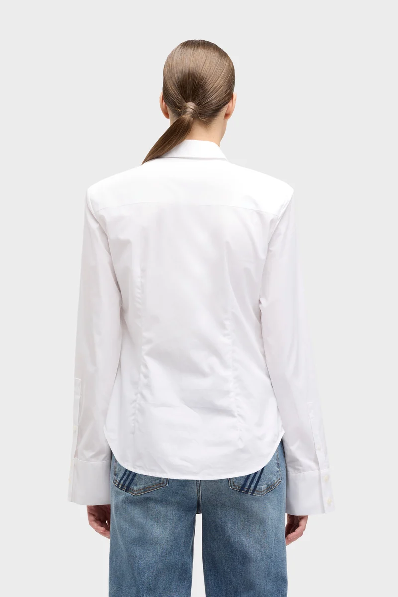 Poplin Fitted Shirt in White